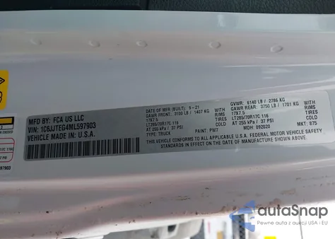 2021 Jeep Gladiator Mojave 4X4 from USA, damaged, VIN 1C6JJTEG4ML597903